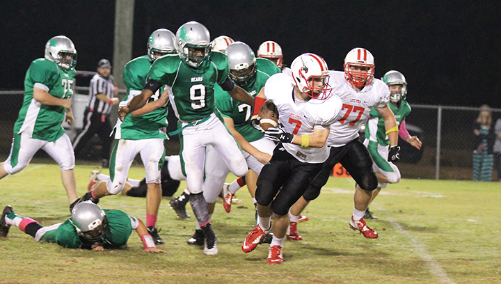 File photo/ Though he cracks the Primetime 23 at the linebacker position, Flowers is a more than capable running back. Last season, he rushed for 1,028 yards and scored 22 touchdowns for the Hornets.