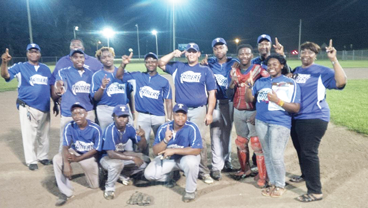 Photo submitted/ The Tamers won the Dr. A.L. Lott Pony League division championship recently. Team members are, bottom row, from left: Christian Winding, Lantravius Franklin and Dailen Allen; Standing; Elder James Allen, Zailen Allen, coach Brooks Winding, Dexter Lee, Anthony Maxwell, Kyler Smith, Krimel Chandler, Kedarius Osby, Tatiana Seaberry, coach Obed Winding and coach Rowaner Allen. Not pictured are Ledarius Swan, LaDerronte Cain and Percy Robinson.