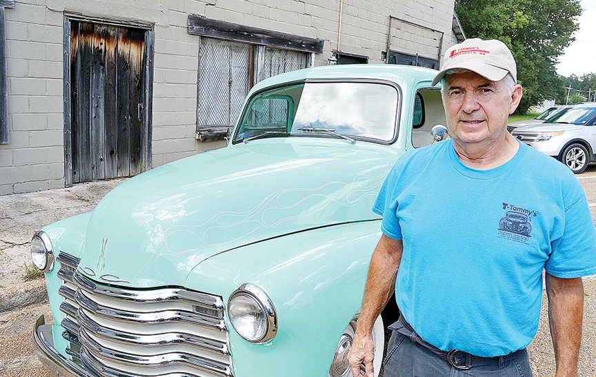 Photo by Donna Campbell/Tommy Smith tools around town in his ’48 Chevy pickup that’s as old as he is. He’ll have the green beauty on display Oct. 1 at the Ole Brook Festival Car Show, but there’s plenty of room for more. Reservations for a space are $10. For information, call 601-833-1411.