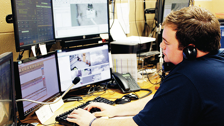 Photo by Alex Jacks/Lincoln County Sheriff’s Office dispatcher Zach Harveston answers a 911 call Friday. The dispatcher’s officer takes and directs hundreds of calls a day for the sheriff’s office, Brookhaven Police Department, ambulance service and fire departments.