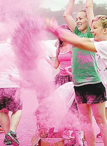 Photo submitted/Pink is the only color used in the annual color run hosted by Lincoln County’s MSGirls4ACure. The eighth annual 5K Breast Cancer Color Walk/Run will kick off Oct. 1 on the second day of the Ole Brook Festival. Registration for the 5K will begin at 7 a.m. The entry fee is $25 for an adult and $12 for children 10 years old and under. The actual run will start at 8:30 a.m. at the main stage.