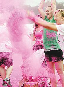 Photo submitted/Pink is the only color used in the annual color run hosted by Lincoln County’s MSGirls4ACure. The eighth annual 5K Breast Cancer Color Walk/Run will kick off Oct. 1 on the second day of the Ole Brook Festival. Registration for the 5K will begin at 7 a.m. The entry fee is $25 for an adult and $12 for children 10 years old and under. The actual run will start at 8:30 a.m. at the main stage. 