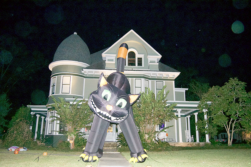 Photo by Donna Campbell/Trick-or-treaters will be making the rounds through the neighborhoods Monday, stopping at homes like this on on Natchez Avenue to fill their bags with candy.