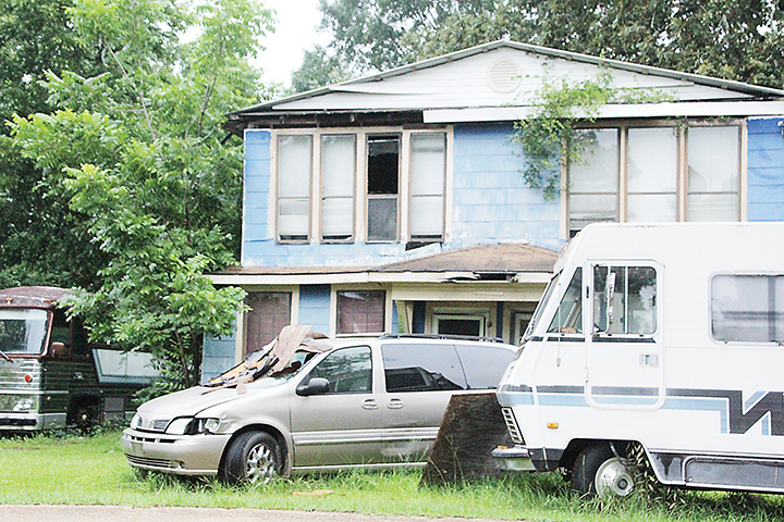Photo by Alex Jacks/The new owners of 215 Railroad Street requested the Brookhaven Board of Aldermen give them time to clean up the property themselves, before moving forward with its decision to remove the structure.