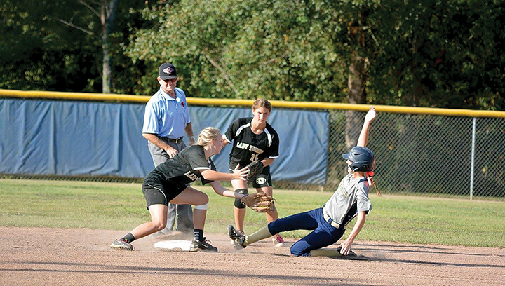 Photo submitted/Bogue Chitto senior Terrah Nelson slides safely into second base during the Bobcats’ second round series against Ethel over the weekend.