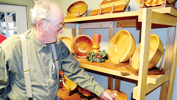 Photo by Donna Campbell/Maurice Smith, of East Lincoln, spent his career in glass. Now he’s happiest working with wood.