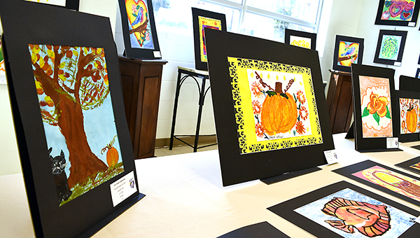 Photos by Julia Miller / Works of art from Boswell Regional Center’s Expressive Arts program will be on display at the Lincoln County Library throughout the month of November.