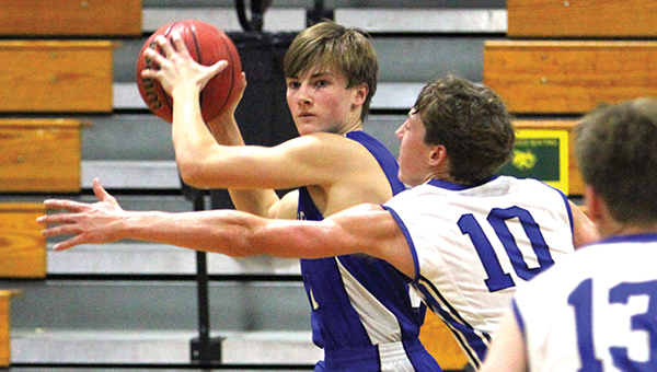 Photo by Sherylyn Evans/BA’s Tate Felder is guarded by Presbyterian Christian’s Alex Essary Saturday.