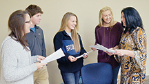Photo by Orionna Brumfield/Loree Coleman, far right, explains the future goals to some of her seniors in the Lincoln County Teenage Republicans chapter. With Coleman are Macey Lea (left), Jaden Clark, Julianna Mills and Missy Clanton.