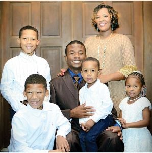 Photo submitted/Pastor Lauria McDuffey and his wife, Latoria Monique McDuffey, drive to Brookhaven each Sunday from New Hebron. With them are children Lauria III (left), James, Bryson and Railyn. 