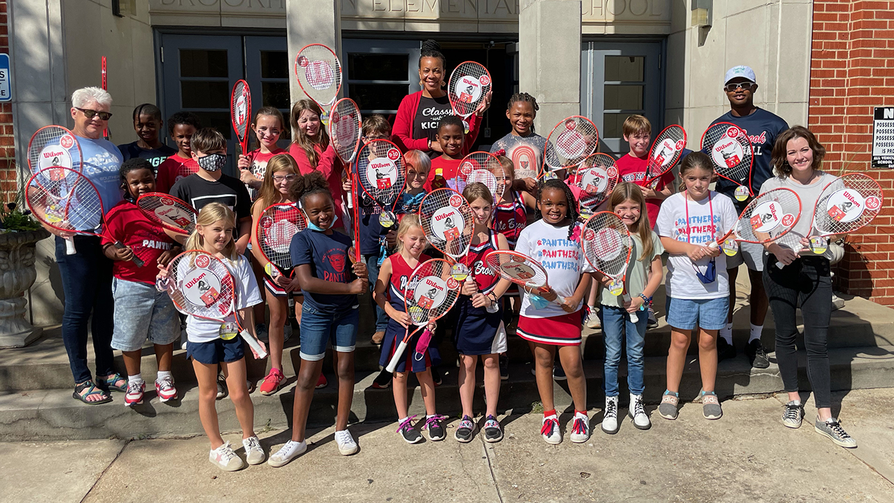 BES students receive tennis rackets donation Daily Leader Daily Leader