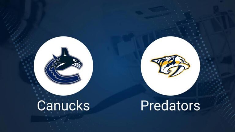 Where to Watch Vancouver Canucks vs. Nashville Predators on TV or